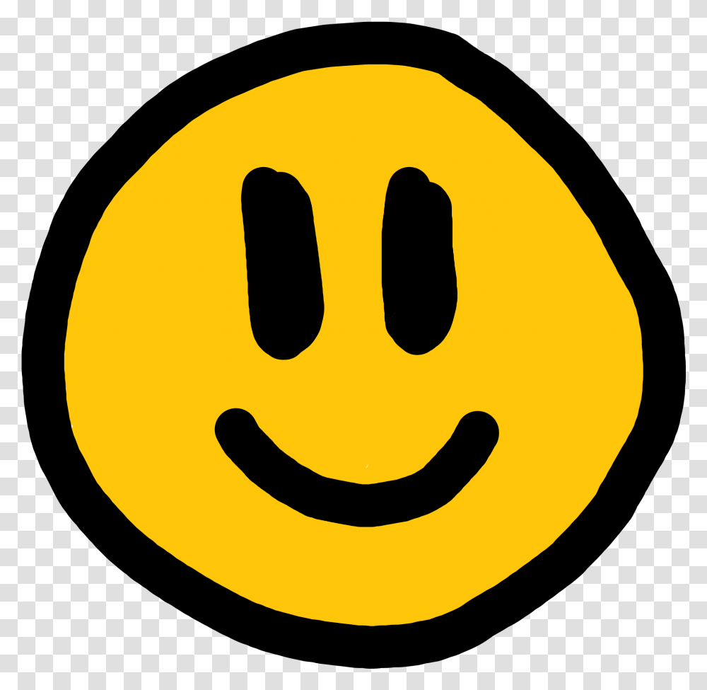 Drew Smiley Smile Happy Smileyface Face Emoji Yellow Smily Face Drew, Plant, Food, Symbol, Halloween Transparent Png