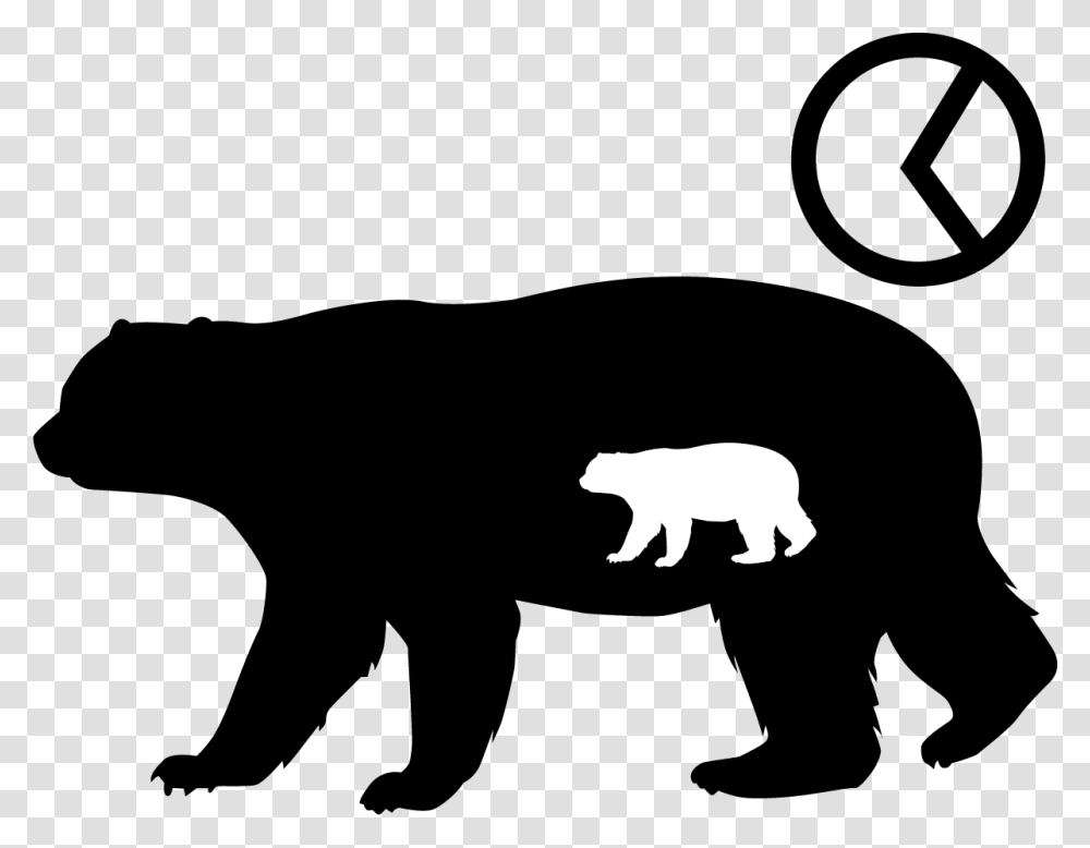 Drgtighed Inkubation Grizzly Bear, Silhouette, Animal, Mammal, Reptile Transparent Png