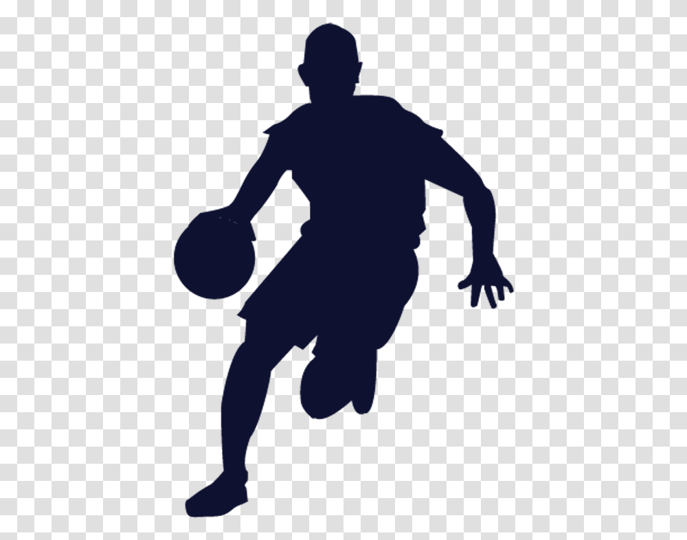 Dribbling Basketball Player Silhouette Silhouette Basketball Clipart, Person, Human, People, Hand Transparent Png