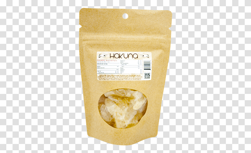 Dried Pineapple Chucks Back Packaging Paper Bag, Food, Plant, Bread, Sliced Transparent Png