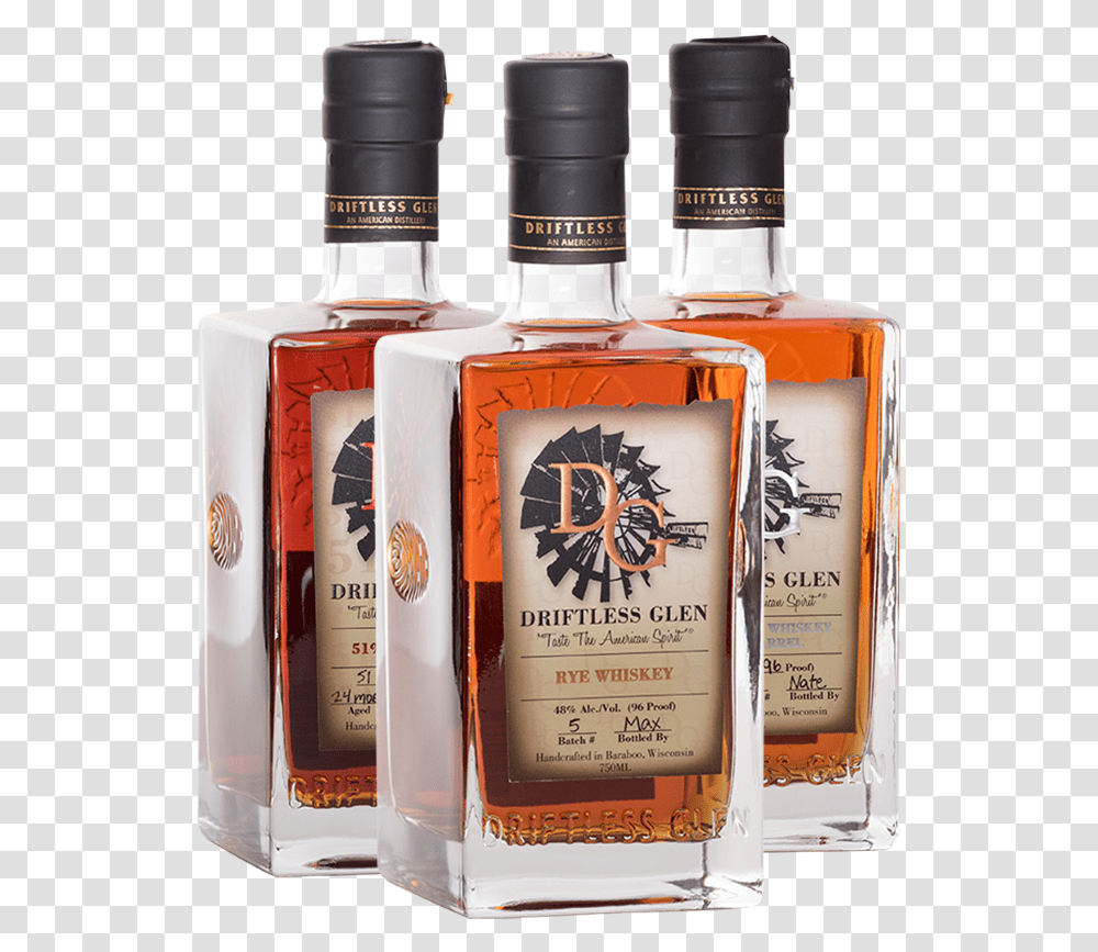 Driftless Glen Rye Whiskey, Liquor, Alcohol, Beverage, Drink Transparent Png
