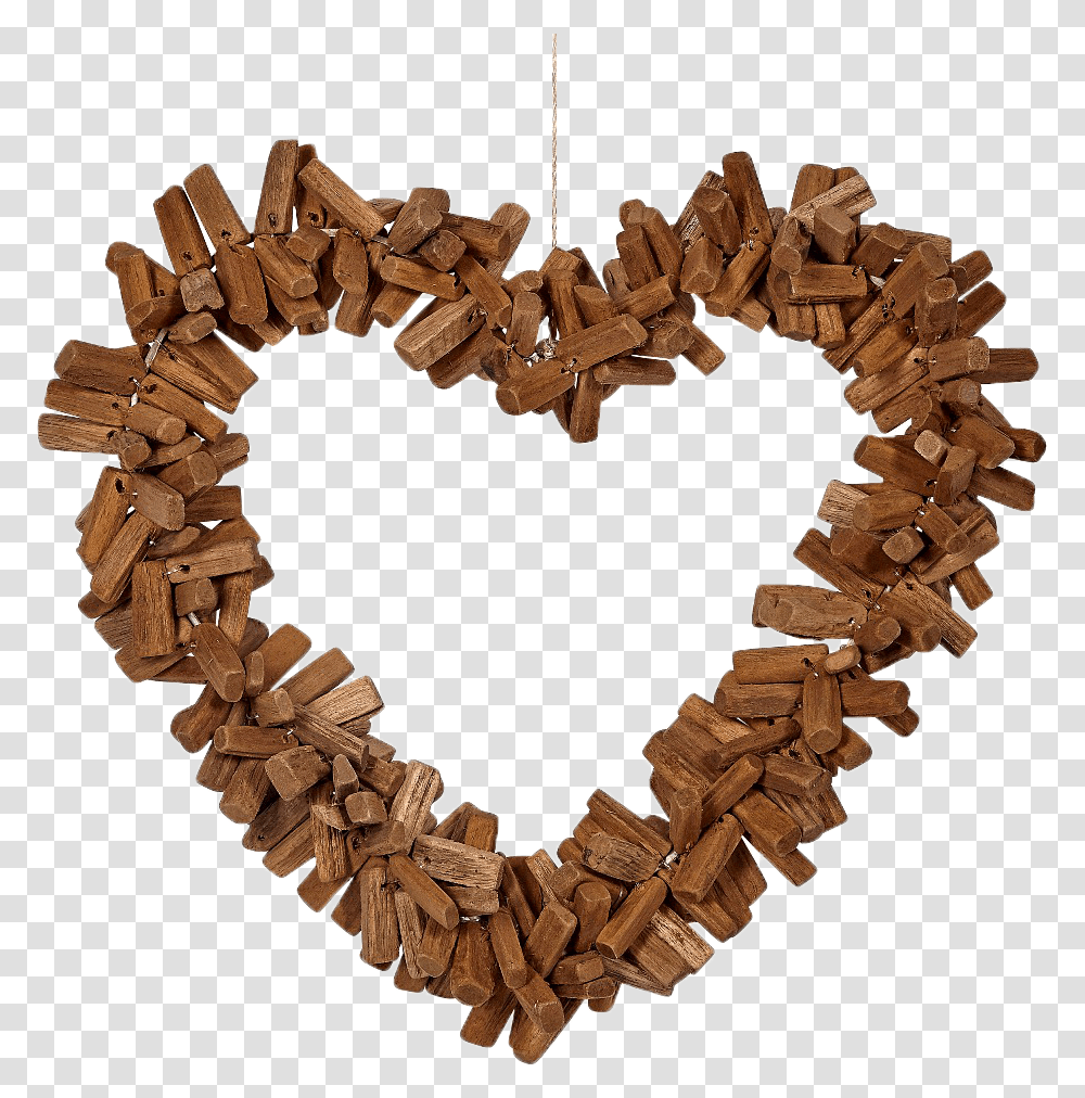 Driftwood Heart Wreath 14 Heart, Bronze, Cork, Bracelet, Jewelry Transparent Png