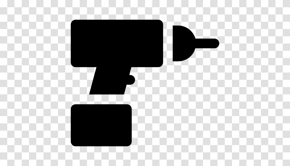 Drill, Tool, Silhouette, Power Drill, Electronics Transparent Png