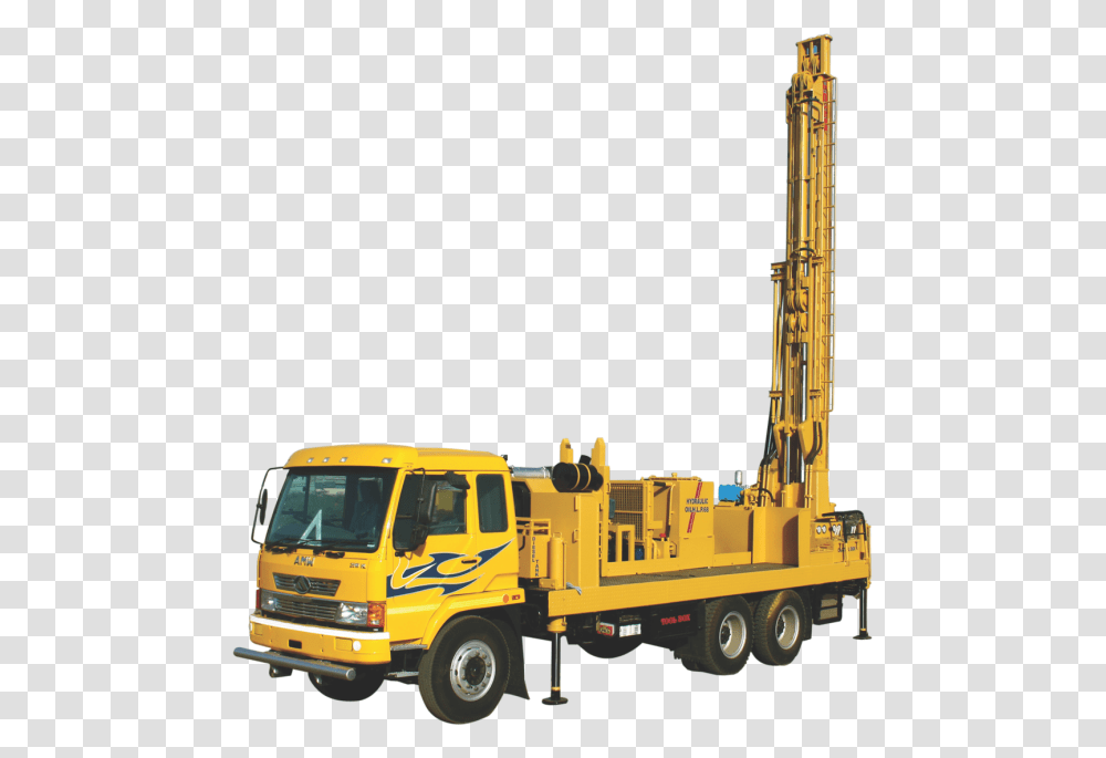 Drilling Borewells, Truck, Vehicle, Transportation, Construction Crane Transparent Png