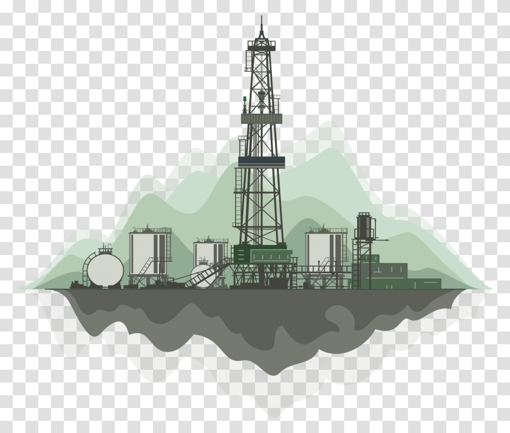 Drilling Rig Clipart Petroleum Services, Vehicle, Transportation, Ship, Military Transparent Png