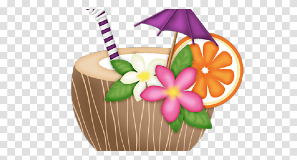 Drink Clipart Luau, Plant, Food, Nut, Vegetable Transparent Png