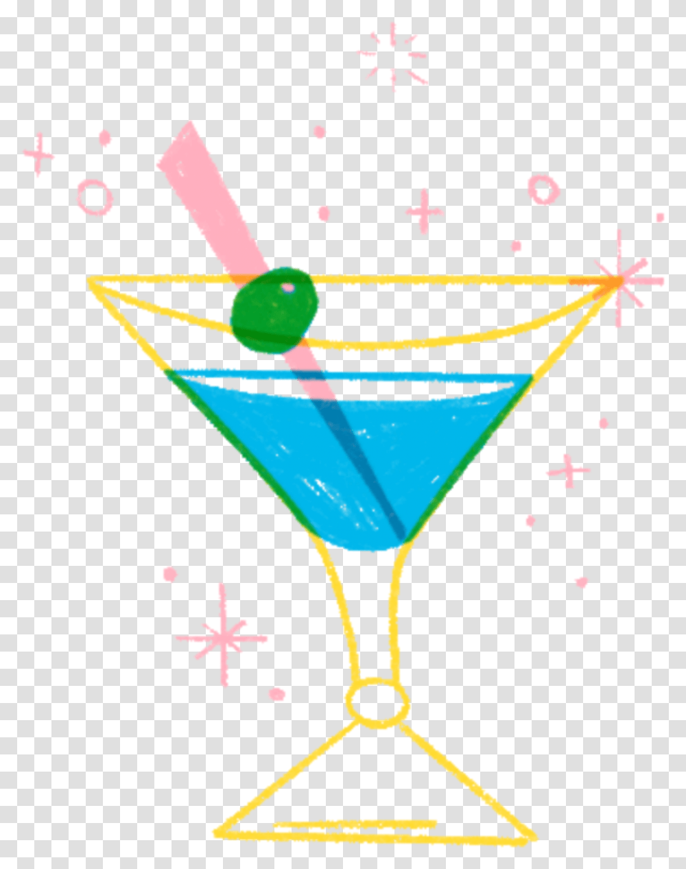 Drink Cocktail Sketch Drawing Illustration Overlay Blue Lagoon, Alcohol, Beverage, Martini Transparent Png