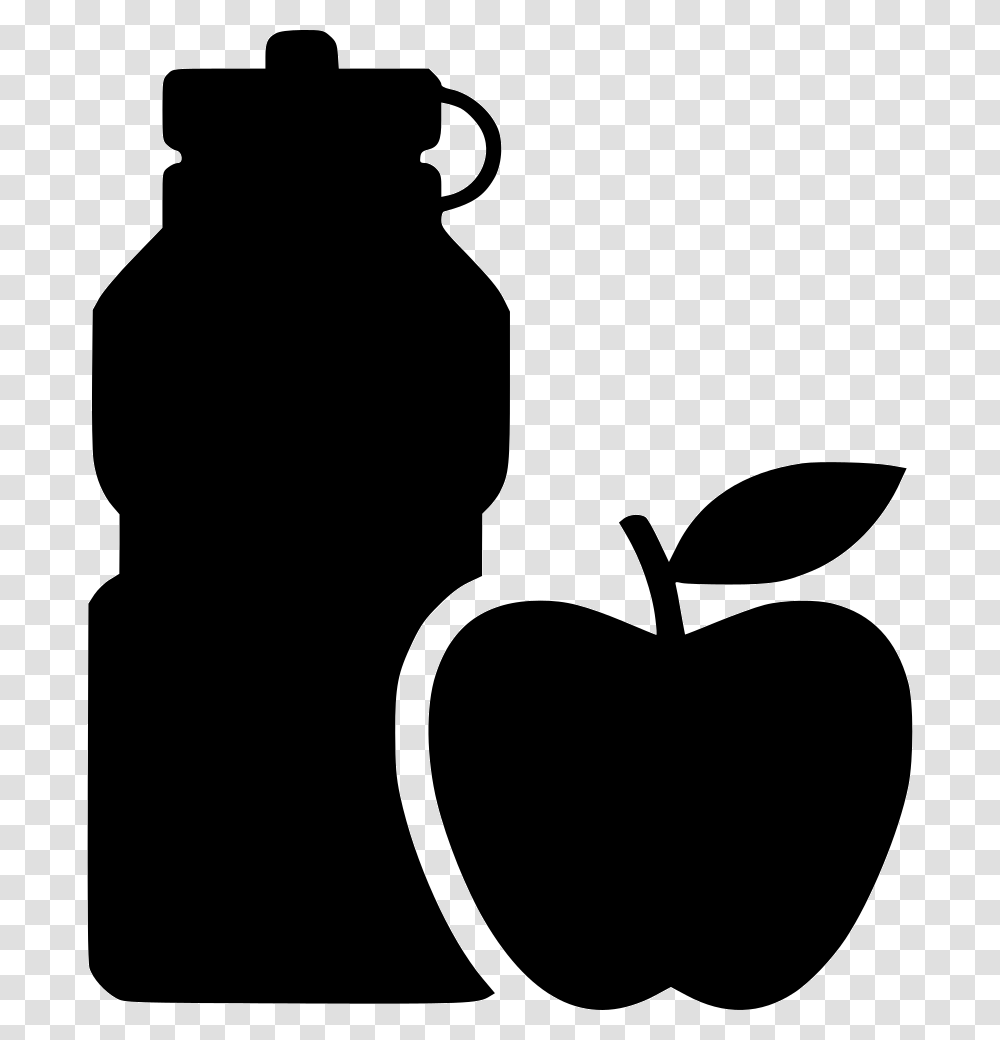 Drink Fruit Healthy Healthy Food Drink Icon Healthy, Plant, Silhouette, Stencil, Apple Transparent Png