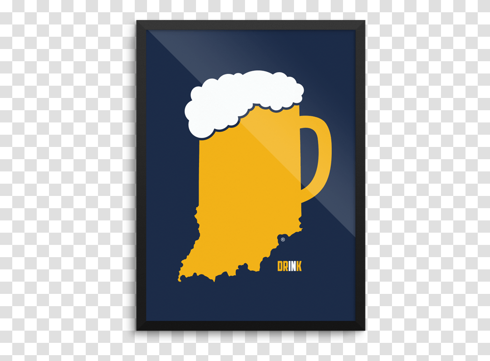 Drink Indiana PosterData Large Image Cdn Illustration, Advertisement, Glass, Beer, Alcohol Transparent Png