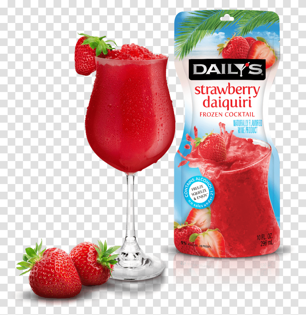 Drink Mix Strawberry Daiquiri, Fruit, Plant, Food, Juice Transparent Png