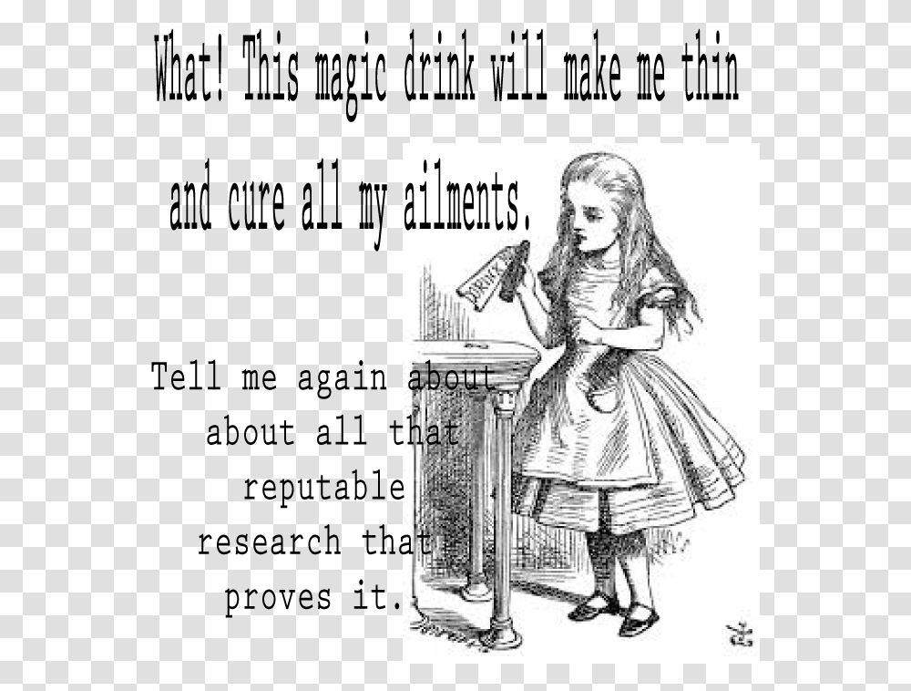 Drink This Mlm Alice In Wonderland Presentation, Person, Drawing Transparent Png