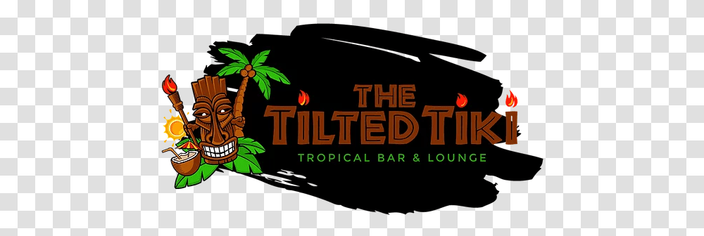 Drink Tilted Tiki, Text, Alphabet, Plant, Symbol Transparent Png