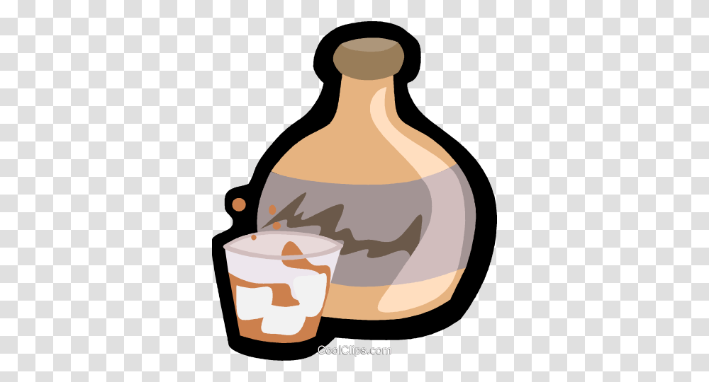 Drink Tumbler With Jug Royalty Free Vector Clip Art Illustration, Bottle, Jar, Beverage, Pottery Transparent Png