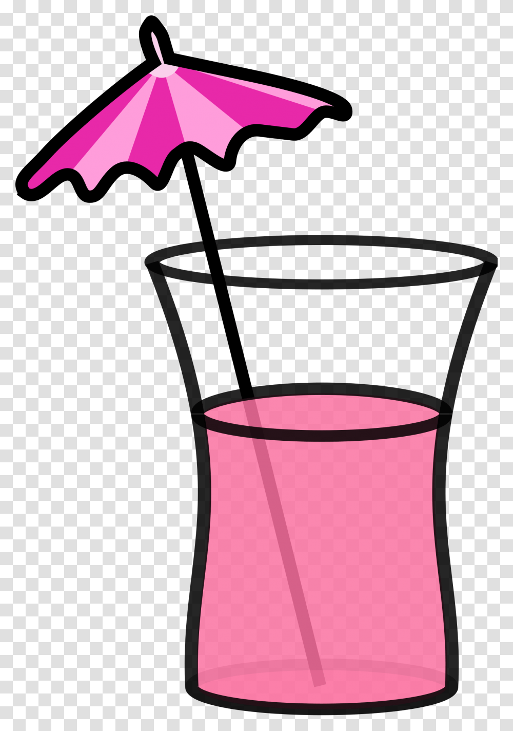 Drink Umbrella Clipart Download Umbrella Drink Pink Drink Clipart, Lamp, Cylinder Transparent Png