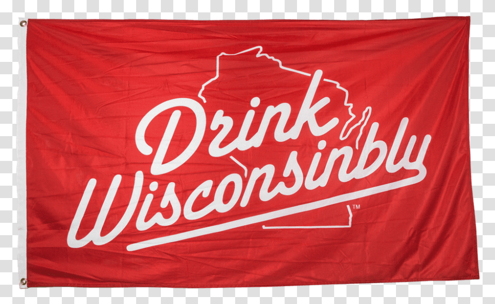 Drink Wisconsinbly Red Amp White Flag Banner, Alphabet, Billboard Transparent Png