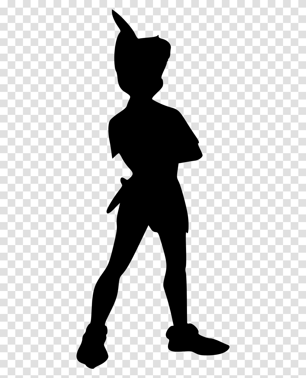 Drinkerbell Clipart Peter Pan Silhouette Svg, Gray, World Of Warcraft Transparent Png
