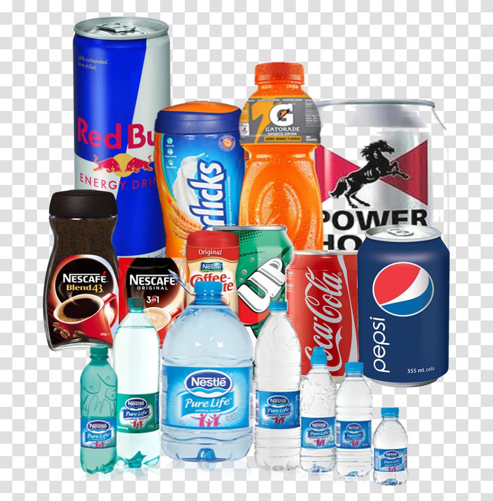 Drinks And Tea Pktrolley Gatorade Tea Nestle Water Big Bottles, Beverage, Soda, Beer, Alcohol Transparent Png