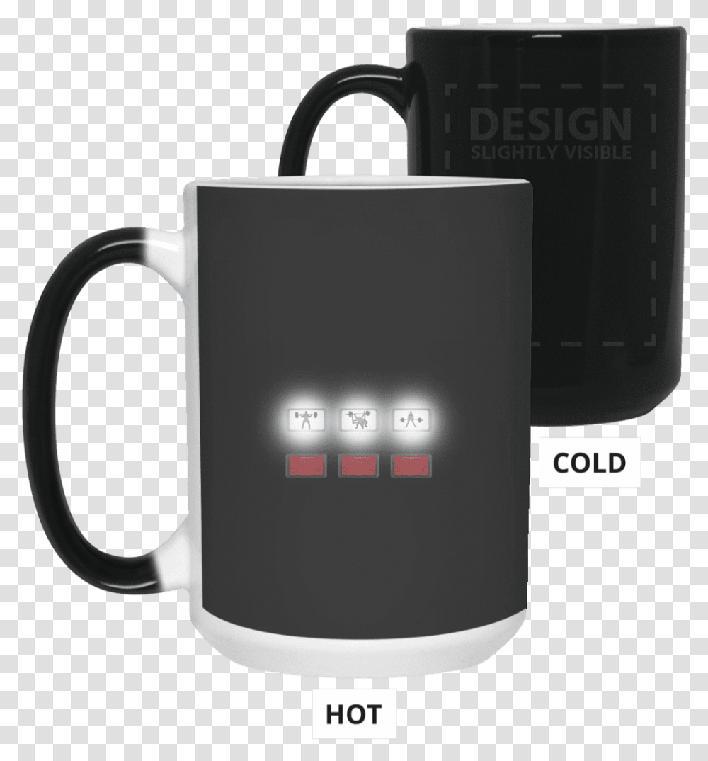 Drinkware Black One Size White Lights Color Changing Mug, Coffee Cup, Pottery, Porcelain Transparent Png