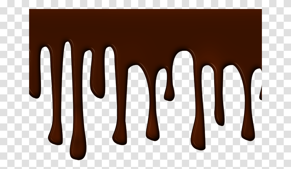 Dripping Chocolate Background, Wood, Hardwood, Cutlery, Fork Transparent Png