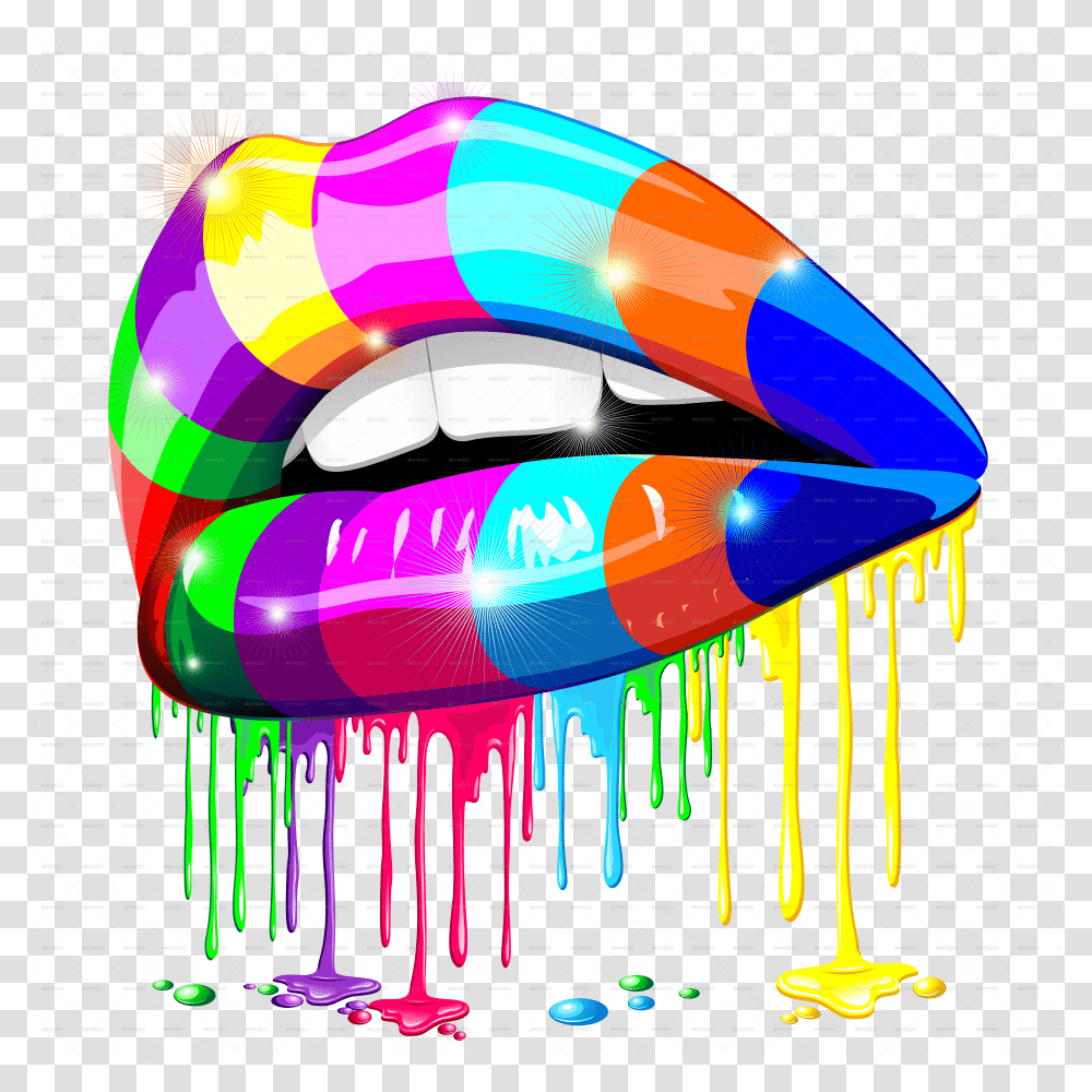 Dripping Lips Transparent Png