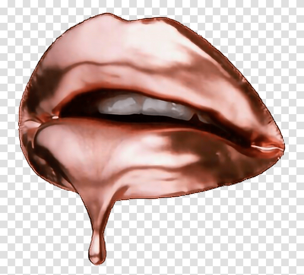 Dripping Rosegold Lips Kiss Lipstick, Sunglasses, Accessories, Accessory, Teeth Transparent Png