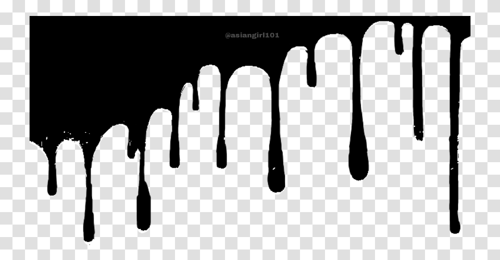 Dripping Slime Clipart Dripping Effect Black, Hook, Cutlery Transparent Png