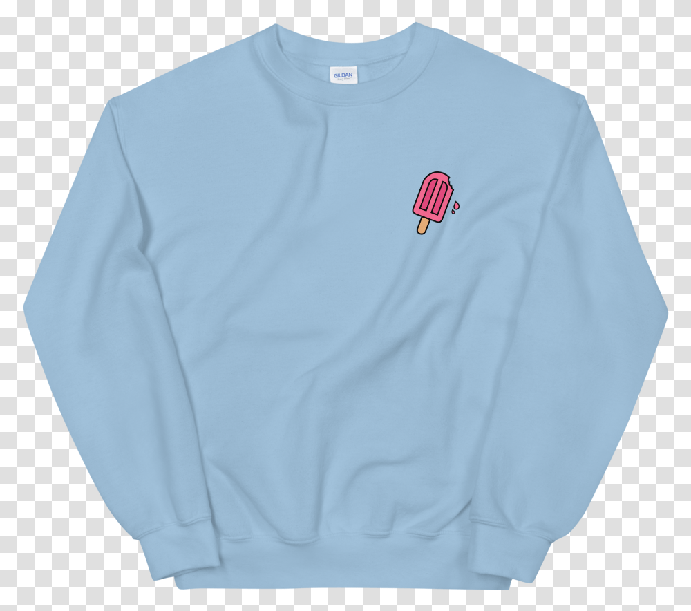 Drippy Popsicle Sweatshirt - Cooking My Feelings Light Blue Crew Necks, Clothing, Apparel, Sweater, Sleeve Transparent Png