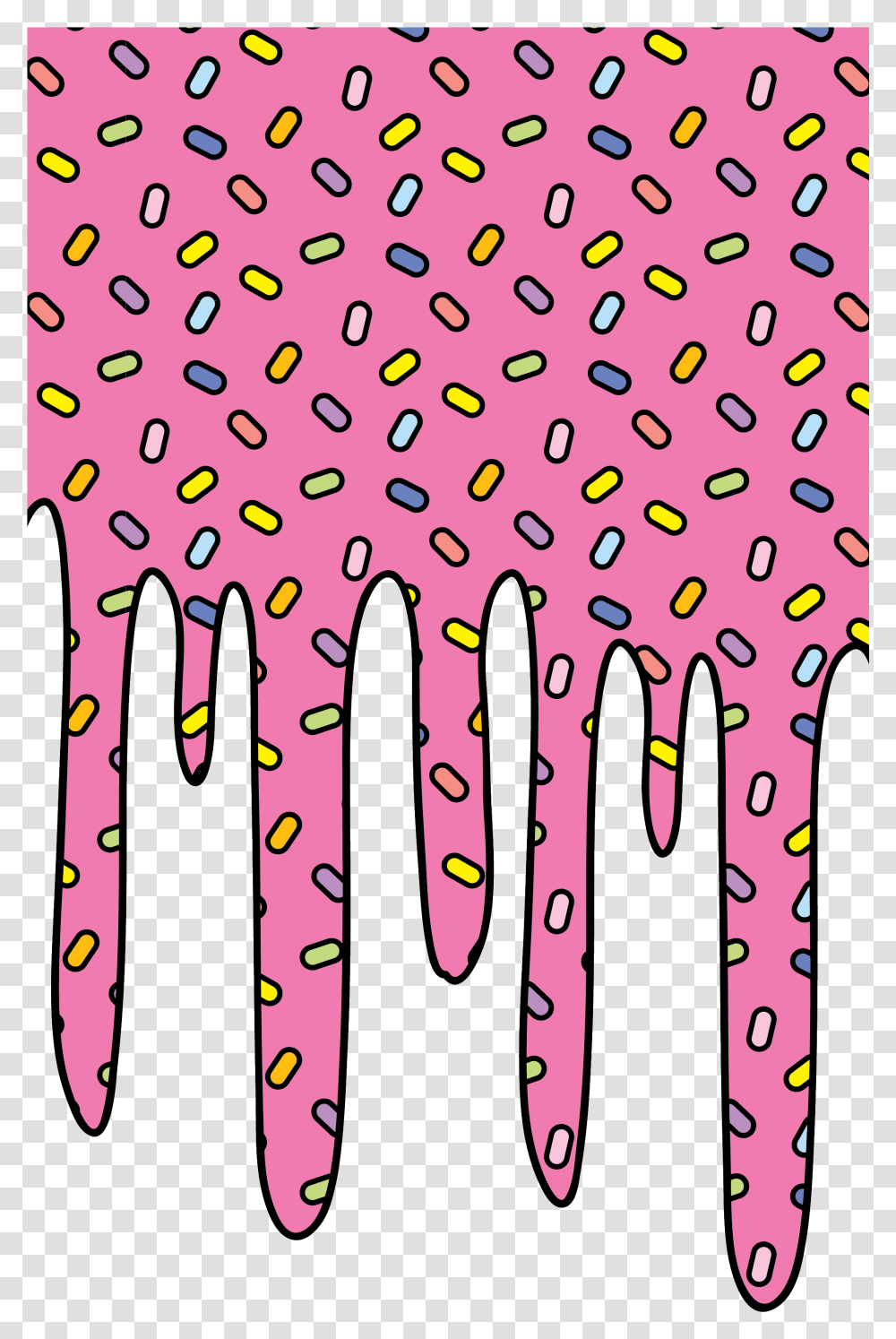 Drips Donut Drip Background, Pattern, Confetti, Paper, Sprinkles Transparent Png