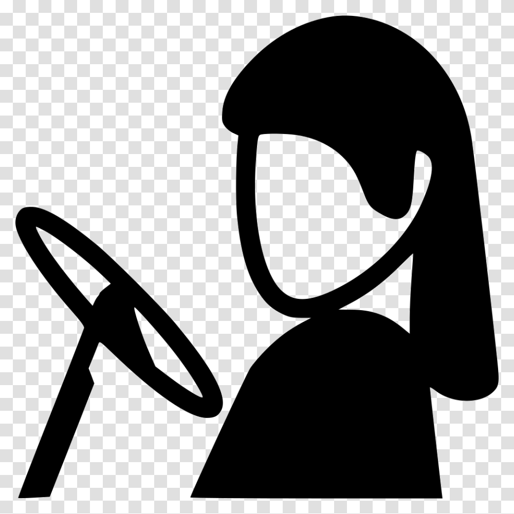 Driver Female Icon Free Download, Silhouette, Stencil, Label Transparent Png
