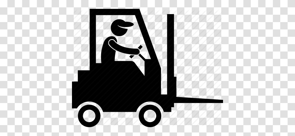 Driver Forklift Lifting Truck Warehouse Worker Icon, Piano, Leisure Activities, Musical Instrument, Vehicle Transparent Png