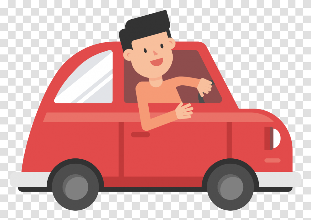 Driver Vector Car Drive Driving A Car Cartoon, Pickup Truck, Vehicle, Transportation, Face Transparent Png