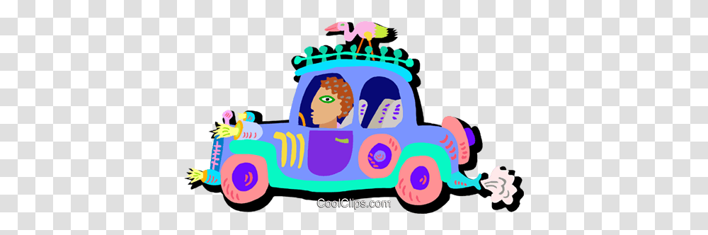 Driving Car Royalty Free Vector Clip Art Illustration, Vehicle, Transportation, Outdoors, Head Transparent Png