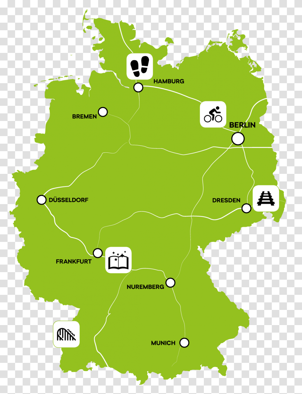 Driving Through Germany Germany Clipart, Map, Diagram, Plot, Atlas Transparent Png