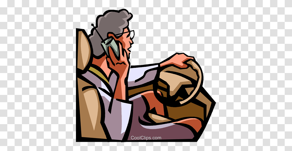 Driving While Talking On Her Cell Phone Royalty Free Vector Clip, Photography, Worker, Carpenter, Kneeling Transparent Png