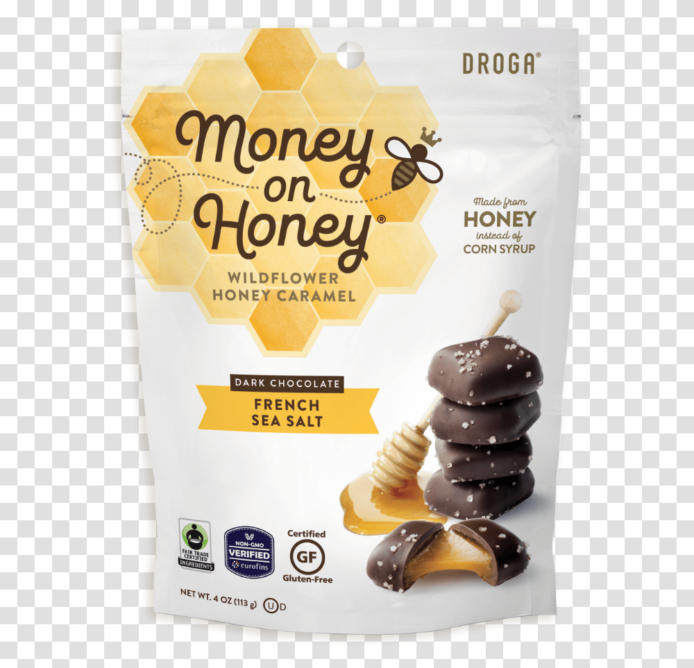 Droga Chocolates Money On Honey Brown Rice Crispy, Food, Flyer, Poster, Paper Transparent Png