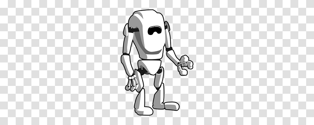 Droid Technology, Robot, Stencil Transparent Png