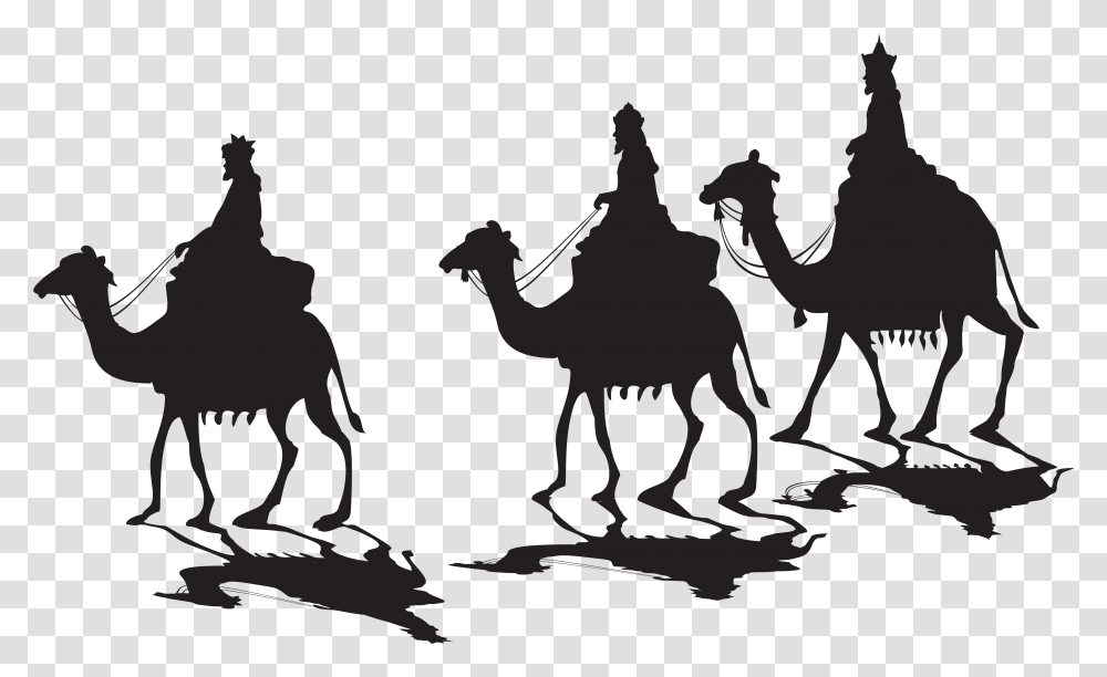 Dromedary Silhouette Clip Art Three Wise Men, Camel, Mammal, Animal, Person Transparent Png