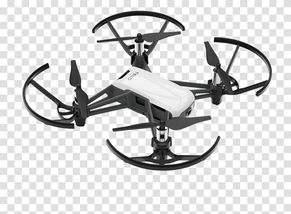 Drone Dji Ryze Tech Tello Camera Hd Dji Tello Drone, Vehicle, Transportation, Lawn Mower, Tool Transparent Png
