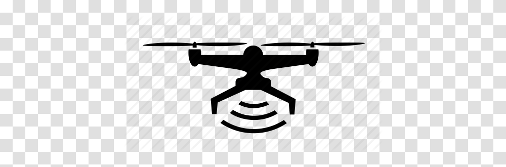 Drone Fly Quadcopter Scan Signal Transmit Wifi Icon, Tarmac, Asphalt, Rug Transparent Png