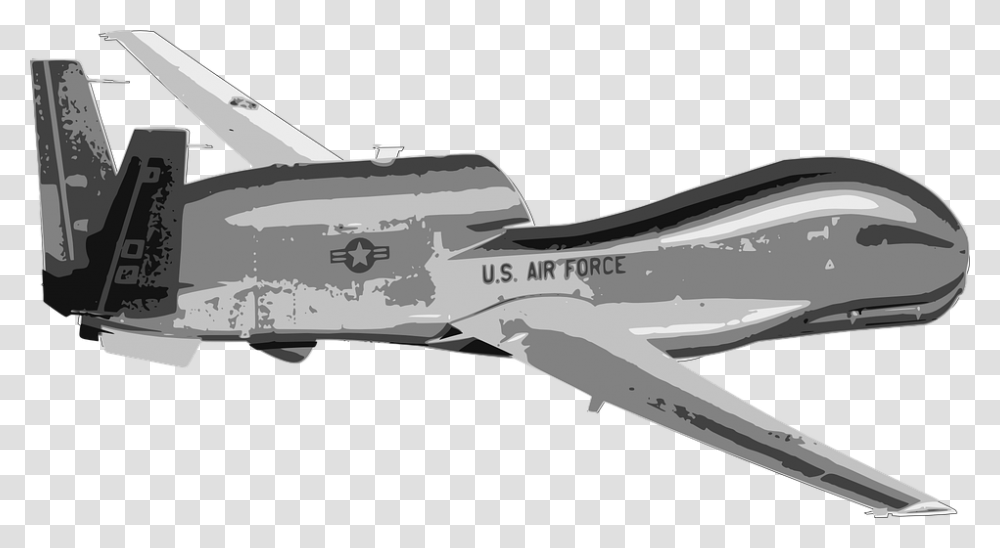 Drone Global Hawk Uav Airplane Military Aircraft Global Hawk Clip Art, Vehicle, Transportation, Spaceship, Weapon Transparent Png