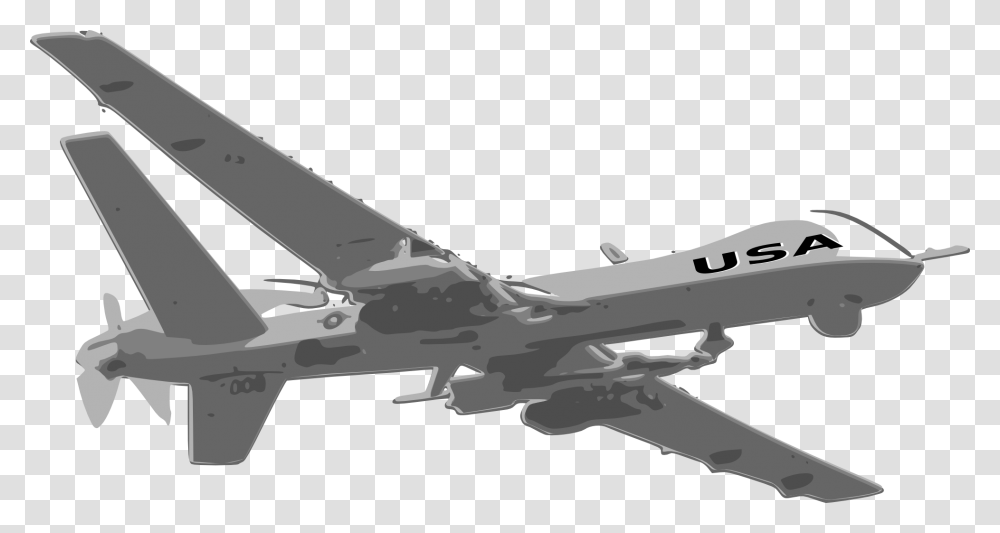 Drone Hd Photo Predator Drone Clip Art, Airplane, Aircraft, Vehicle, Transportation Transparent Png