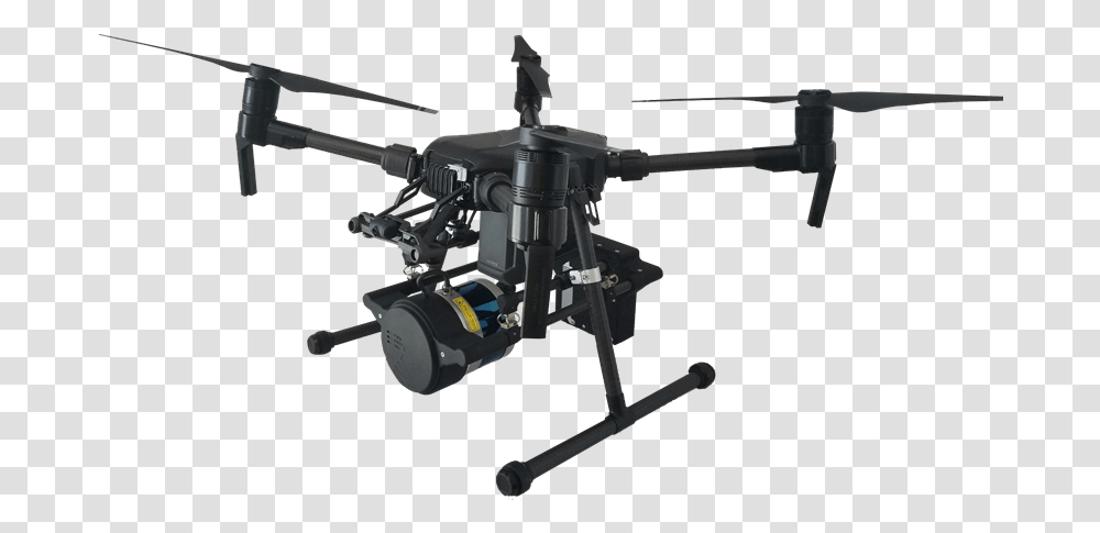 Drone Mini Lidar, Gun, Weapon, Weaponry, Helicopter Transparent Png