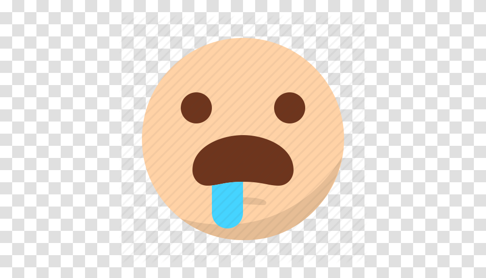 Drool Emoji Emoticon Face Hypnotized Surprised Icon, Tape, Food, Cookie, Biscuit Transparent Png