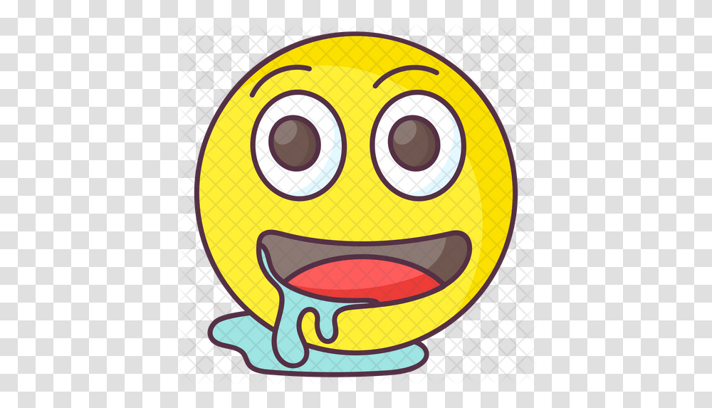 Drooling Emoji Icon Icon, Text, Symbol, Sphere, Food Transparent Png