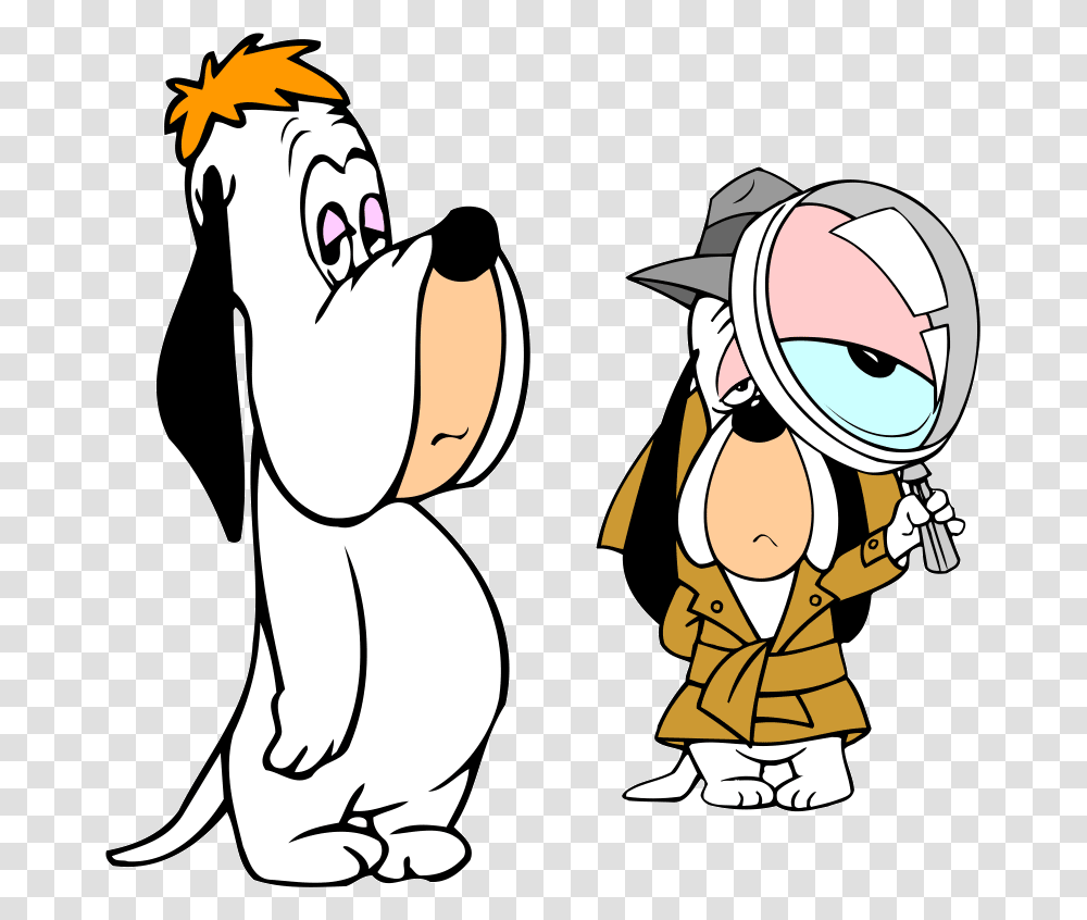 Droophy With His Friend Cartoon Dogs, Label, Comics Transparent Png
