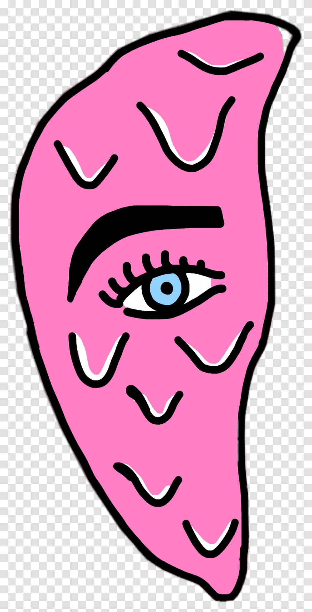 Droopy Drop Drip Drippy Paint Pink Eye Eyebrows Eye Drip, Label, Mouth, Lip Transparent Png