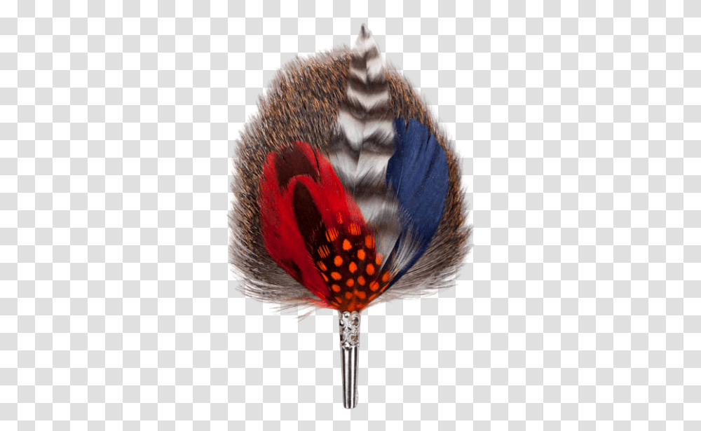 Drop Brooch Feathers Blue & Red My Bob Animal Product, Bird, Insect, Invertebrate, Flower Transparent Png