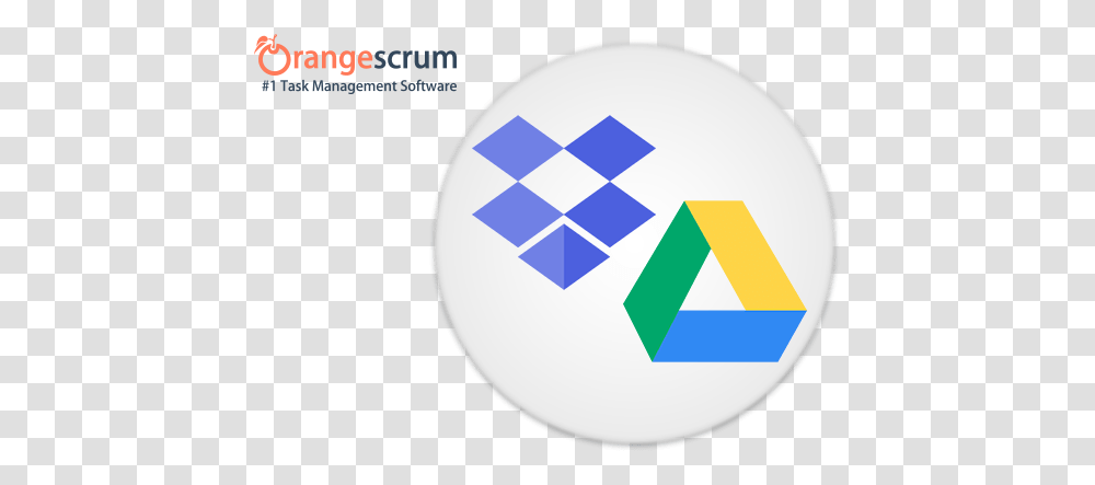 Dropbox And Google Drive File Sharing - Now In Orangescrum Circle, Logo, Symbol, Trademark, Graphics Transparent Png