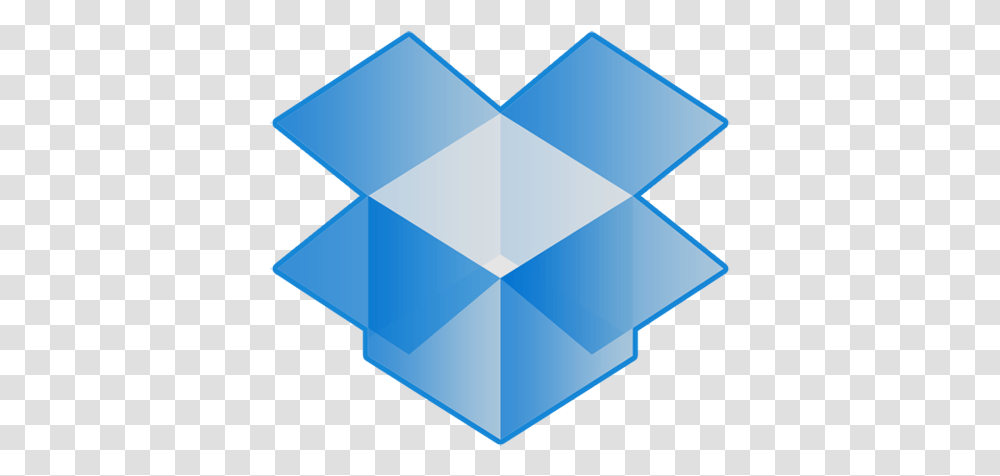 Dropbox Cloud Icon Blue Open Box Logo, Symbol, Star Symbol, Art, Outdoors Transparent Png