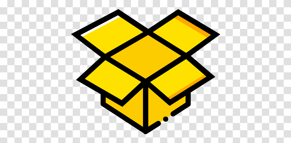 Dropbox Social Media Vector Svg Icon Dropbox Yellow Icon, Symbol, Rug, Star Symbol, Batman Logo Transparent Png